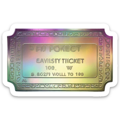 shiny vip ticket sticker