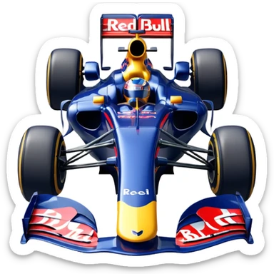 Um carro de fórmula 1 da rede Bull de 2010 de frente  sticker