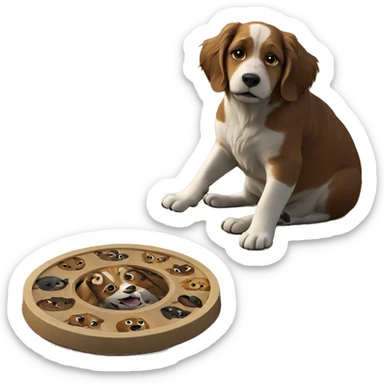 realistic indoor animal scene sticker