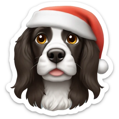 Tri color springer santa hat sticker