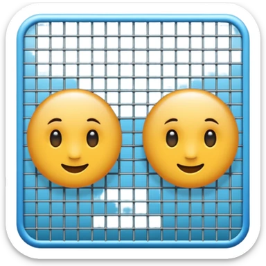 overlapping images, one realistic and one digital grid sticker