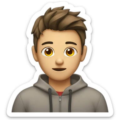 dislike with the face of a teenager sticker