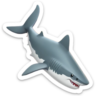 Shark surfing on lava sticker