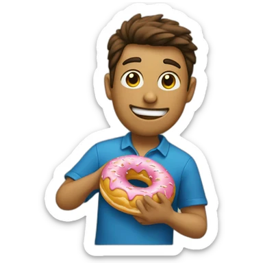 imcabolo with tupe eating donut sticker