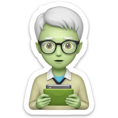 Alien but he’s a nerd sticker