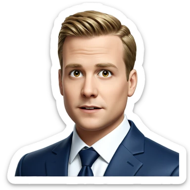 formal portrait of a boy sticker