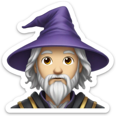 portrait image of anime wizard sticker
