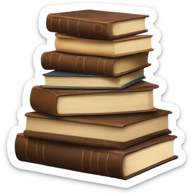 brown books sticker