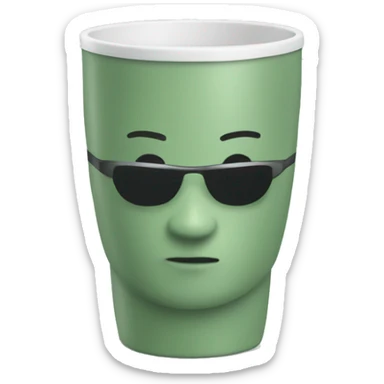 Sage green tumbler cup sticker