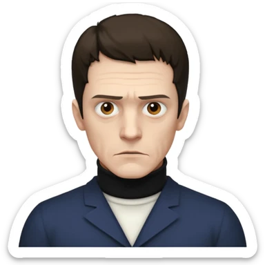 dr victor frankenstein white turtleneck  sticker