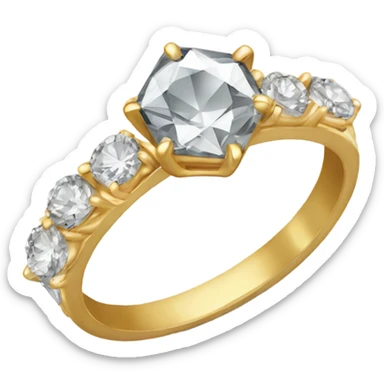 Create a diamond ring  sticker