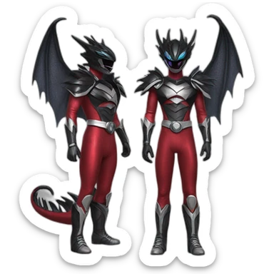 dark dragon power ranger full body sticker