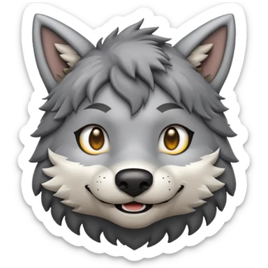Minecraft wolf emoji for discord with a hand petting the dog on the top of its head sticker