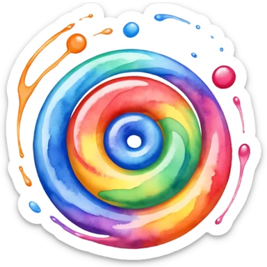 Schleife Aquarell sticker