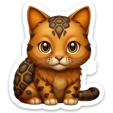 darker brown cat wand tortoise shell fur sticker