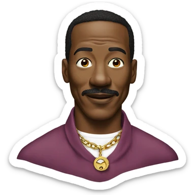eddie murphy no neckace sticker