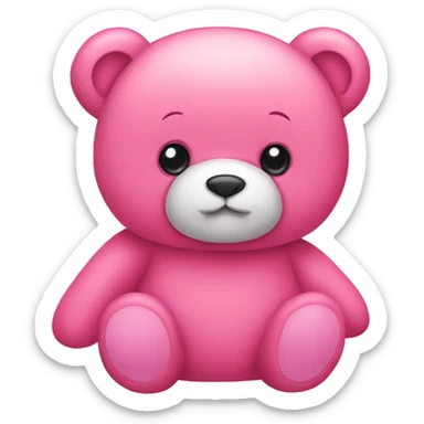 Pink Teddy bear sticker
