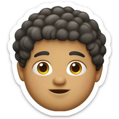 short fat hispanic with curls sticker