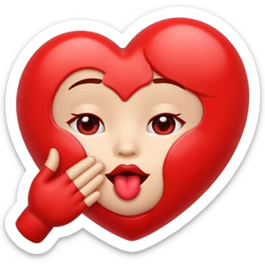 Blowing a kiss emoji sticker