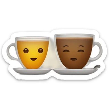 Tea meets coffee sticker