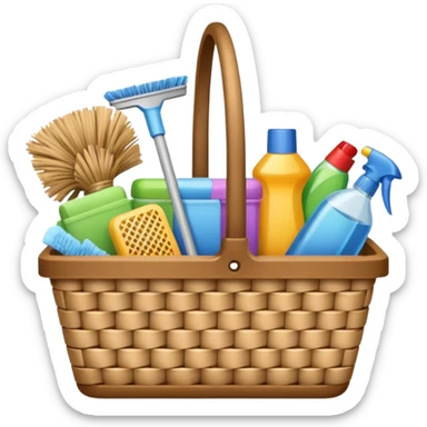 cleaning basket sticker