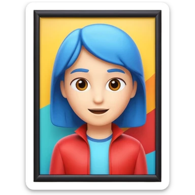 A 3D cartoon movie advertisement poster hanging on a wall, colorful cinematic design, visible border, flat lighting, Memoji-style. sticker