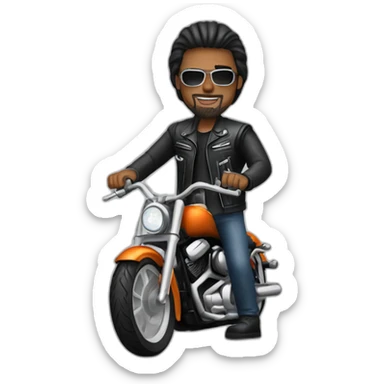 biker With harley davidson sticker