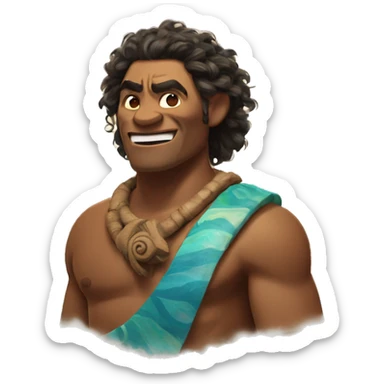 Maui demigod of the wind and sea from Moana sticker