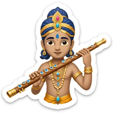 Krishna's flute sticker