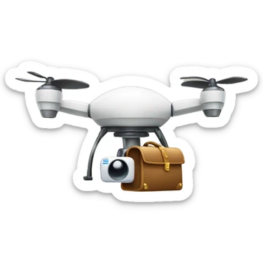 La dron con bolsa de dinero  sticker