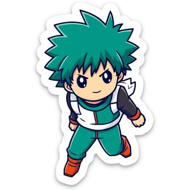 Izuku midorya being cute sticker
