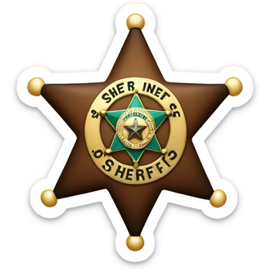 Sheriff's  6 point Star badge for los angeles county sticker