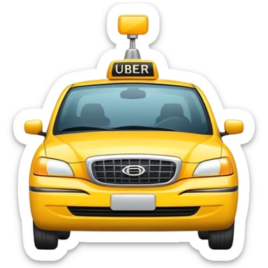 uber taxi yellow sticker