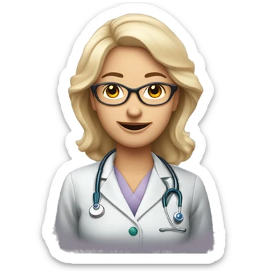 Dessine moi une image humoristique d'un docteur femme metisse  tres professionel  sticker