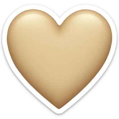 beige heart sticker