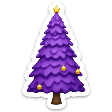 purple christmas tree  sticker