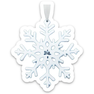 Snowflake ornament sticker