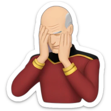 Captain Picard facepalm sticker