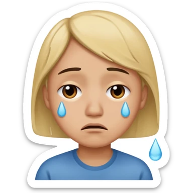 Crying meme sticker