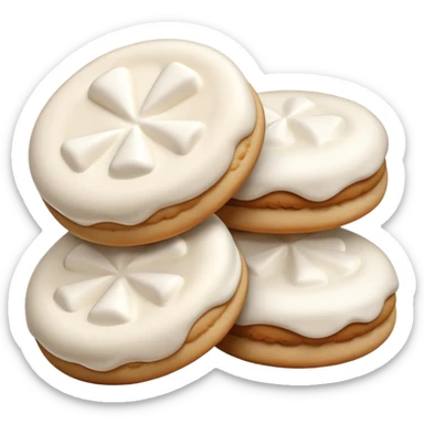Marshmallow cream cookies sticker