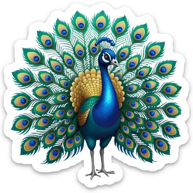 dancing peacock sticker