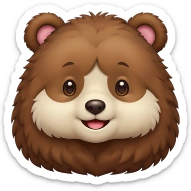 A cute Kawaii bear sticker