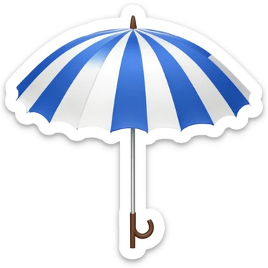 umbrella summer blue and withe sticker