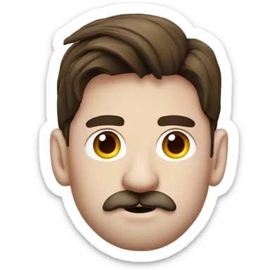 Leo messi con bigote sticker