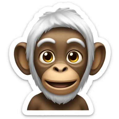 Monkey salut sticker