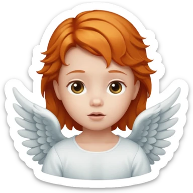 Make a baby angel emoji of just the face and have a piece of ginger hair sticker