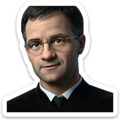 formal portrait of a guy sticker