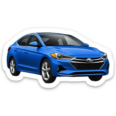 Blue Elantra car sticker