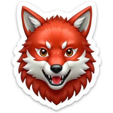 glitter red wolf apex predator sticker