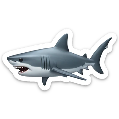 Shark with a gun sticker
